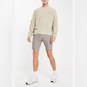 Mens Asos Slim Fit Smart Shorts Size 34 🆕 Brown
